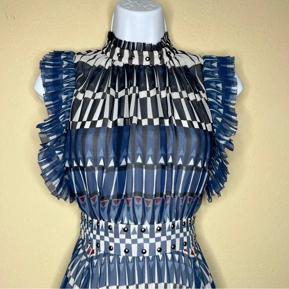 KATE SPADE Madison Avenue Deco Stephana Dress in Rich Navy - NJMU9357 - Sz 0 - Picture 6 of 13